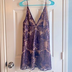 NWT Free People Sequin Purple Dress